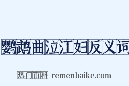 鹦鹉曲泣江妇反义词是什么意思的图片
